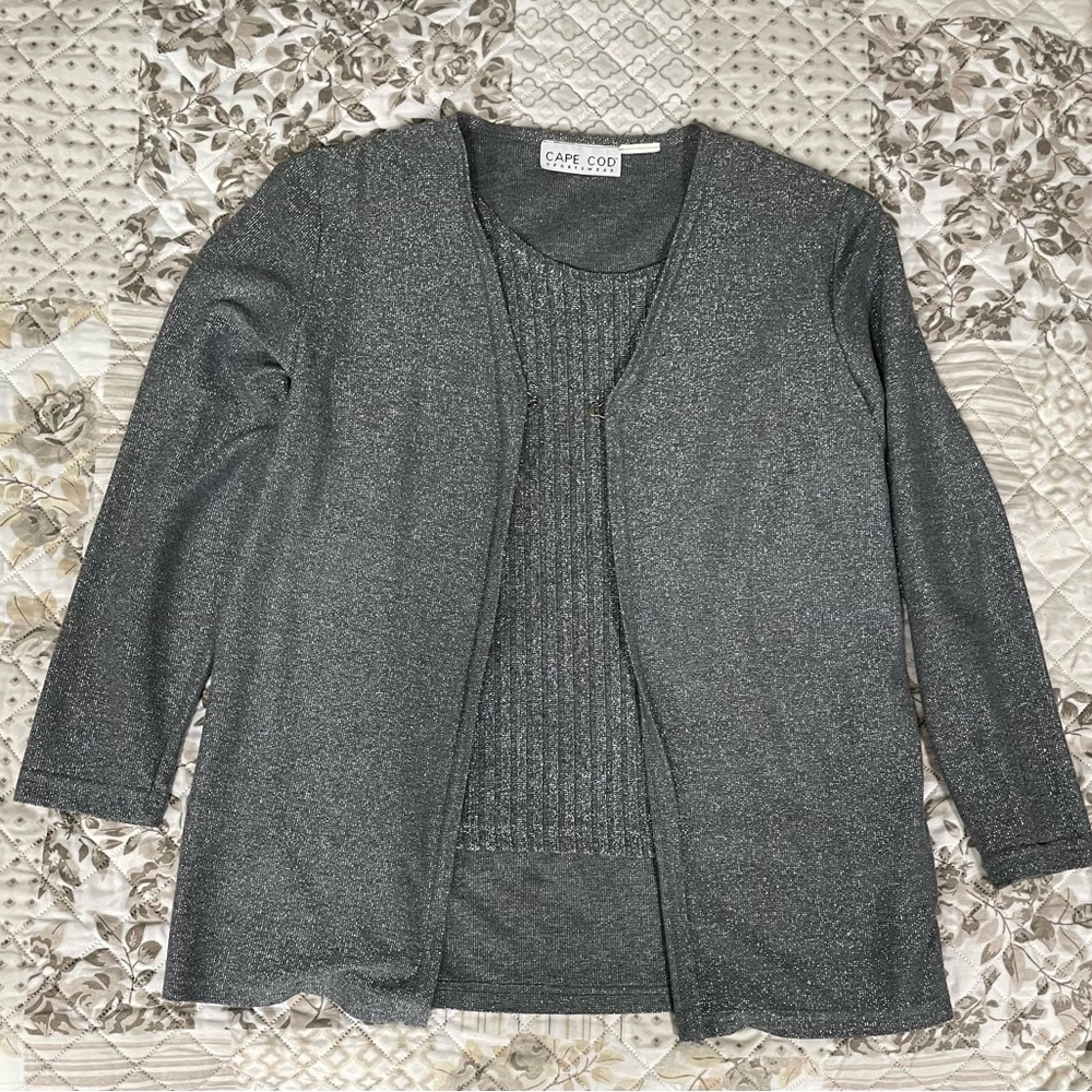 Cape Cod Sportswear ladies dressy top silver